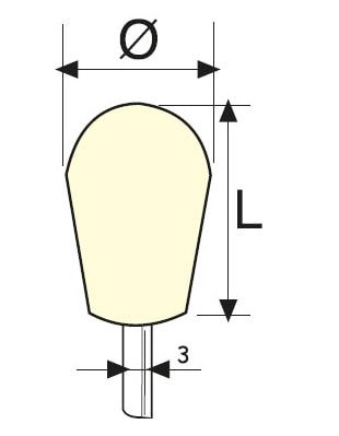 H Tipi Saplı Parlatma Keçesi - 1