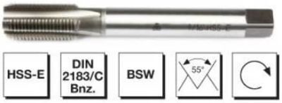 HSS - E DIN 2183-C Whitworth Vidalı Düz Kanallı Makina Kılavuzu - 1